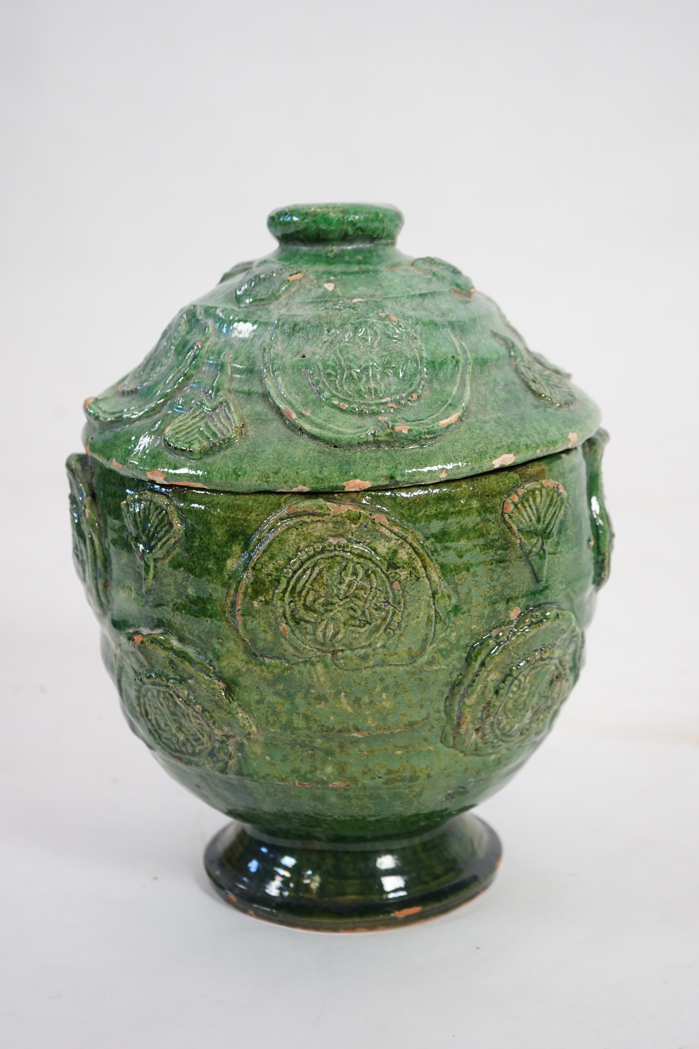 A fine large Chinese glazed Buddhist jar with sanskrit inscription, Song Dynasty (AD 960-1279) or the Yuan Dynasty (AD 1279-1368)